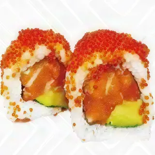 87.Uramaki Salmó cubierto de tobiko (4 Uds.)