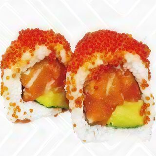87.Uramaki Salmó cubierto de tobiko (4 Uds.)