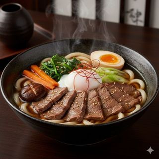 Udon con manzo e verdure