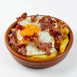 Tapa De Huevos Rotos Con Jamón