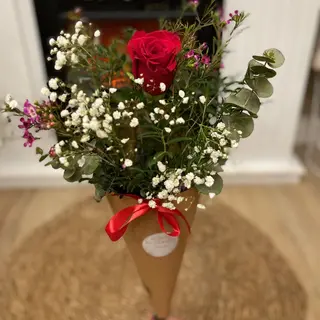 Rosa de color rojo