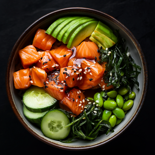 Teriyaki Salmon Poke Bowl - Терияки сьомга поке боул