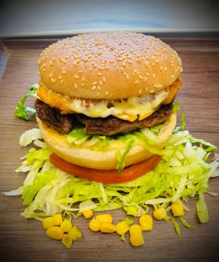 Chicken e beef burger solo panino