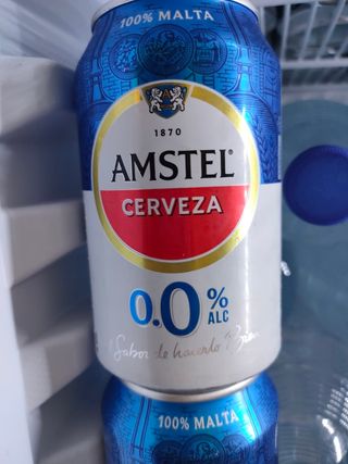 Cerveza Amstel sin alcohol lata 0,33ml.
