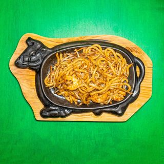 Udon con gamberi alla piastra