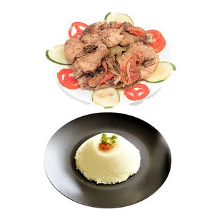 Poulet Entier Sauté + Attiéké