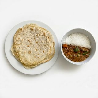 Lentils Curry, Rice & Chapati