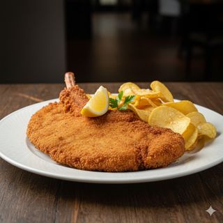 Cotoletta alla milanese con patate