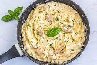 Spaghetti au poulet et a la crème