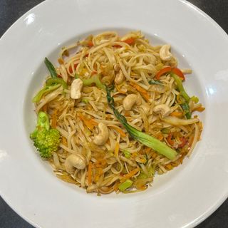 Wok de massa com shirmp