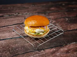Cheesy bite burger + Coca-Cola