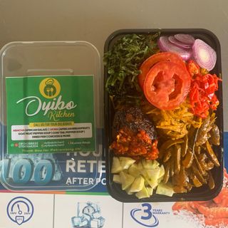 Abacha with 1fried fish and Ugba