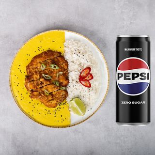 Katsu curry chicken+Pepsi zero 0,33l
