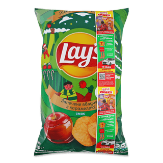 Чипси Lay's картопляні зі смаком запечені яблучка з карамеллю (95г)