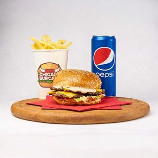 Chicago Truffle Double + Pomfrit + Pepsi 330ml