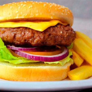 Hamburguesa cheese burger grill