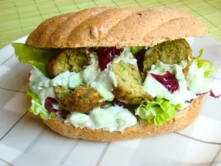 Menu panino falafel