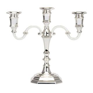 Sfesnic argintat cu 3 brate clasic