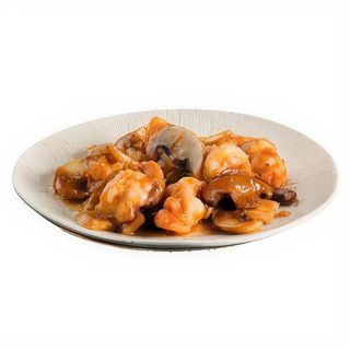 Langostinos Con Bambú Y Setas