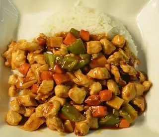 Pollo alla Imperiale e Riso Bianco