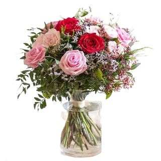 Bouquet di rose a bocciolo grandi e medie