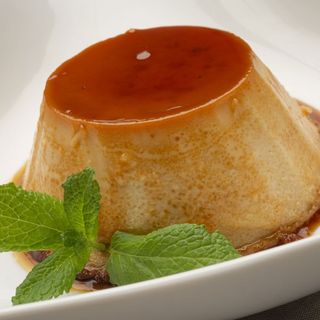 Flan turrón