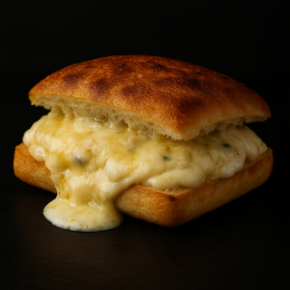 Focaccia con salsa 4 queso