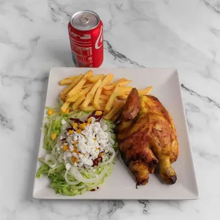 Menu medio pollo al ast