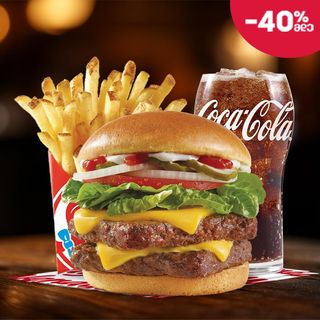 ვენდის ორმაგი ბურგერის კომბო