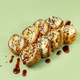 Tempura Cucumber, Avocado,Cream Cheese Roll