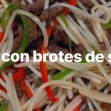 Ternera con brotes de soja