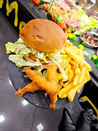 Hamburger mc food fish