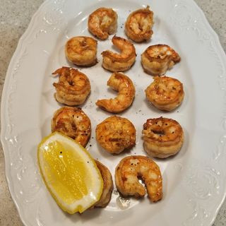 Жареные тигровые креветки