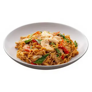 Singapore Noodles Con Gambas