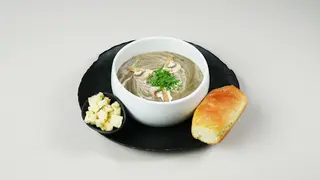 სოკოს კრემ სუპი  პური