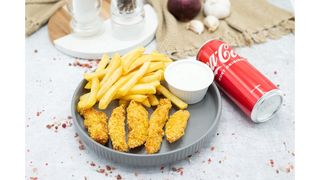 Chicken fingers,Coca Cola