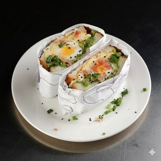 აზიური სენდვიჩი კვერცხითა და ბეკონით