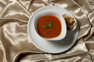 Supa crema de rosii & crutoane