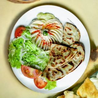 Plato Arayes de Carne y Queso Feta