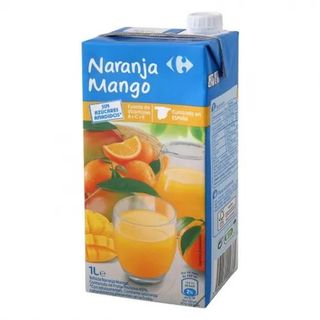 Bebida de Naranja y Mango Carrefour S/Azúcar Brik 1 L.