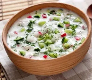 Okroshka with kefir