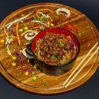 ბრინჯის ლაფშა ღორის ხორცით