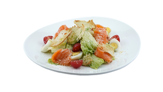 Салат "Цезарь" с лососем