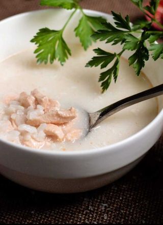 Суп сливочный с лососем