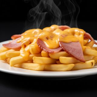Fries cheese & ham