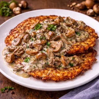 Placki z sosem z grzybów leśnych 400 g