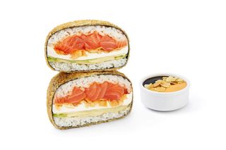 Sushi burger Big z łososiem!