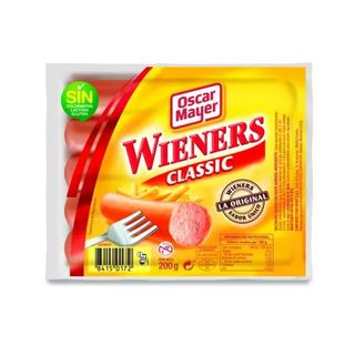 Salchichas Cocidas Estilo Viena Wieners Oscar Mayer 200 Gr.