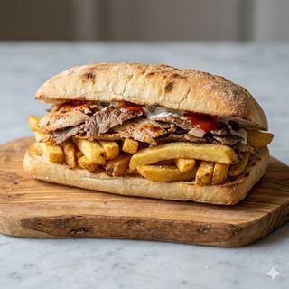 Kebab, patatine