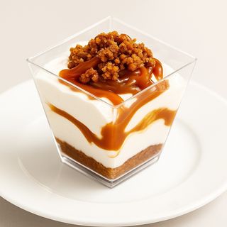 Monoporzione cheesecake al caramello